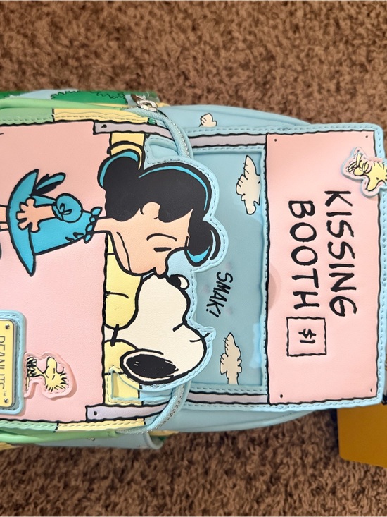 Loungefly Handbags - Peanuts Kissing Booth Loungefly Backpack - Pastel Pink & Light Blue